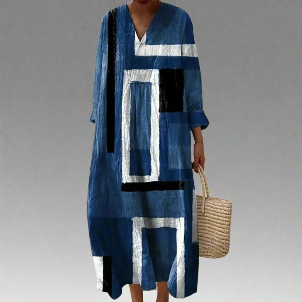 Leah - Elegantes geometrisches Kleid