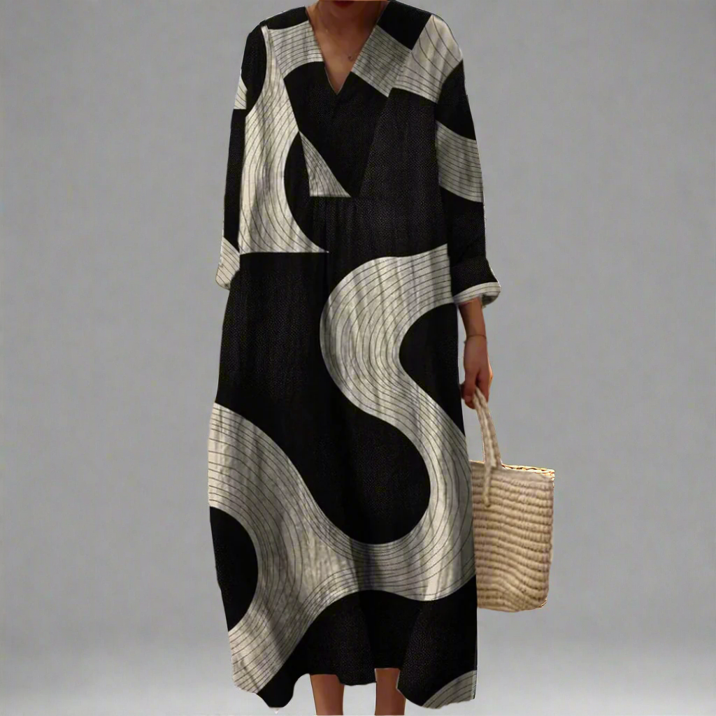 Karen - Elegantes geometrisches Kleid