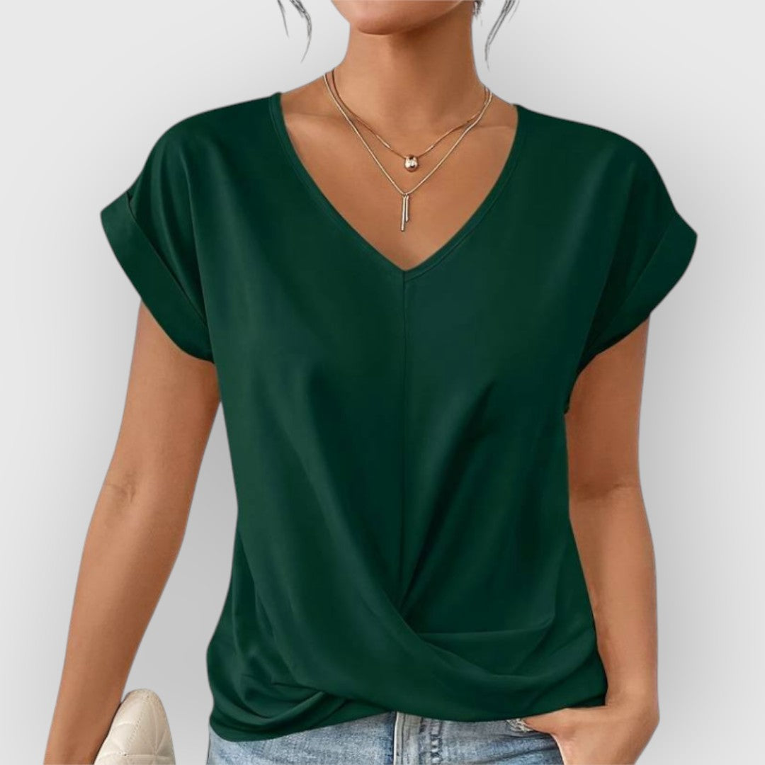 Olivia – Feminines Top mit V-Ausschnitt