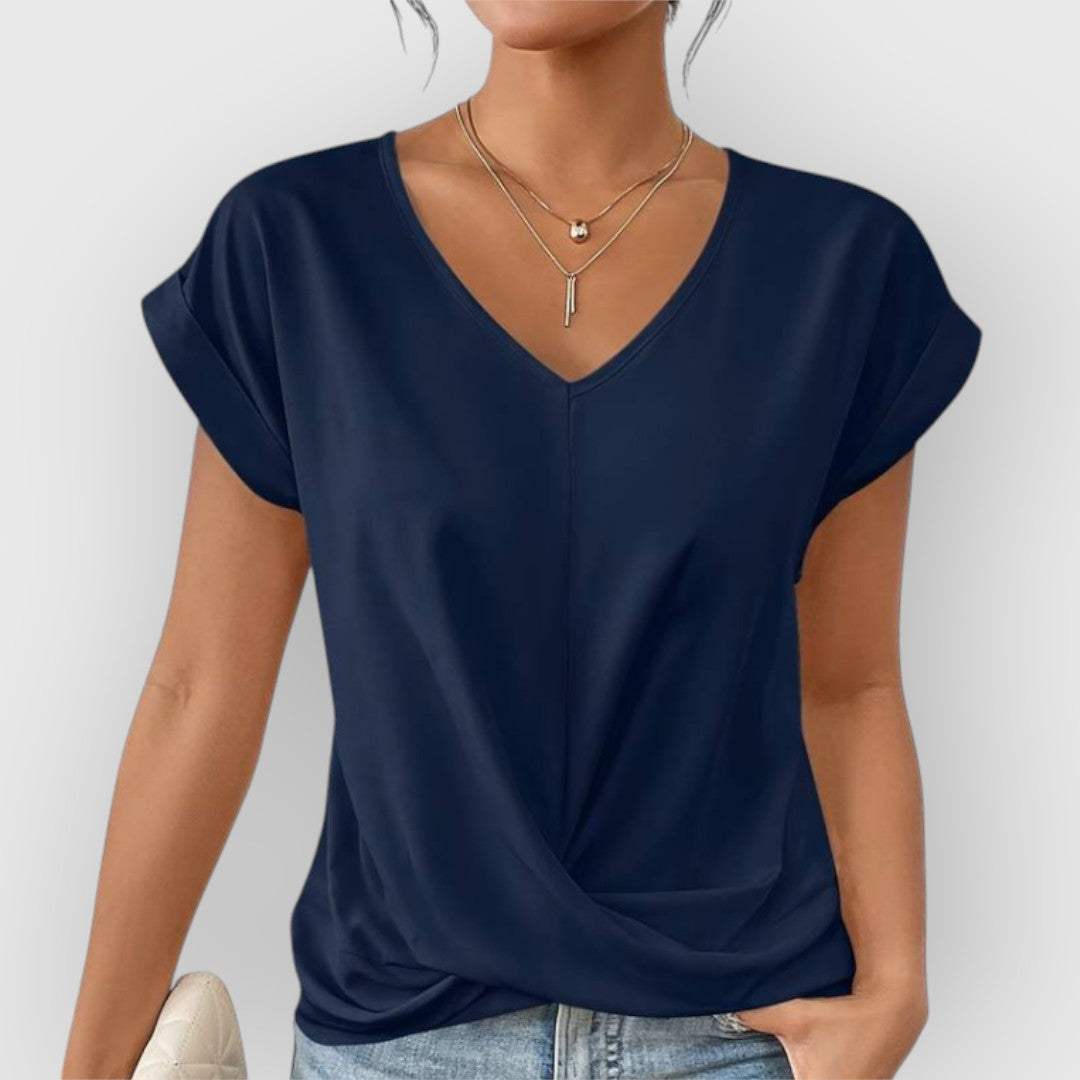 Olivia – Feminines Top mit V-Ausschnitt