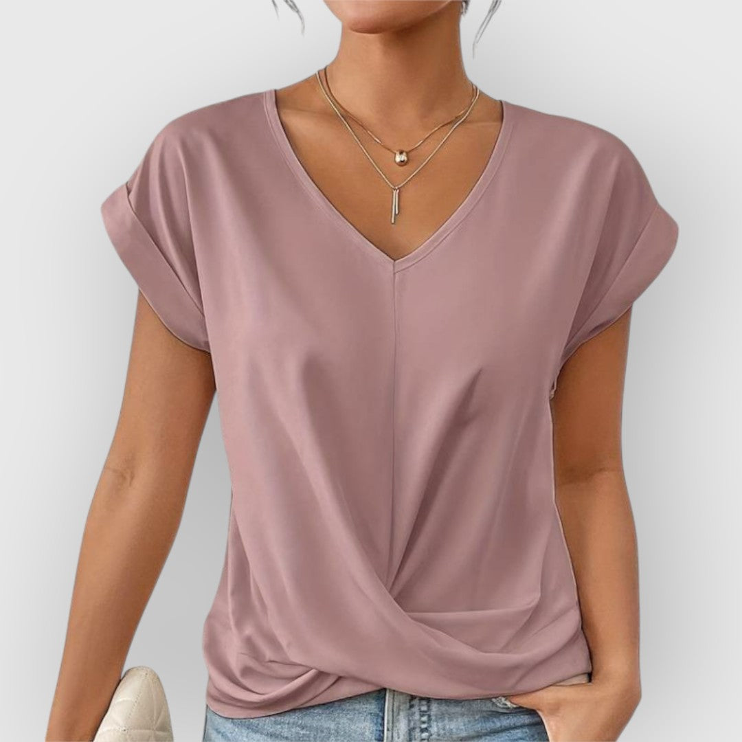 Olivia – Feminines Top mit V-Ausschnitt