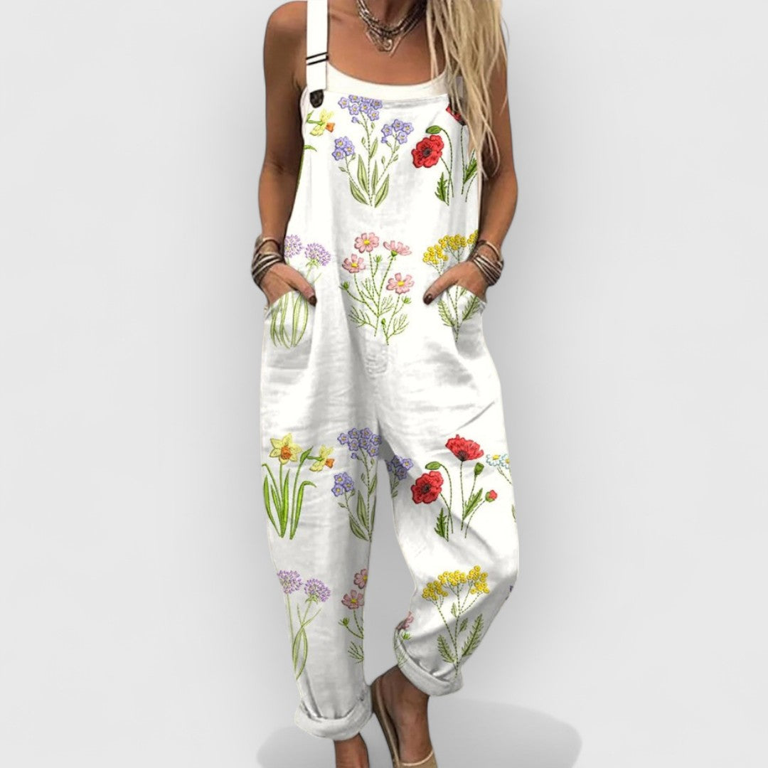 Belinda - Vintage Floral Jumpsuit für Frauen