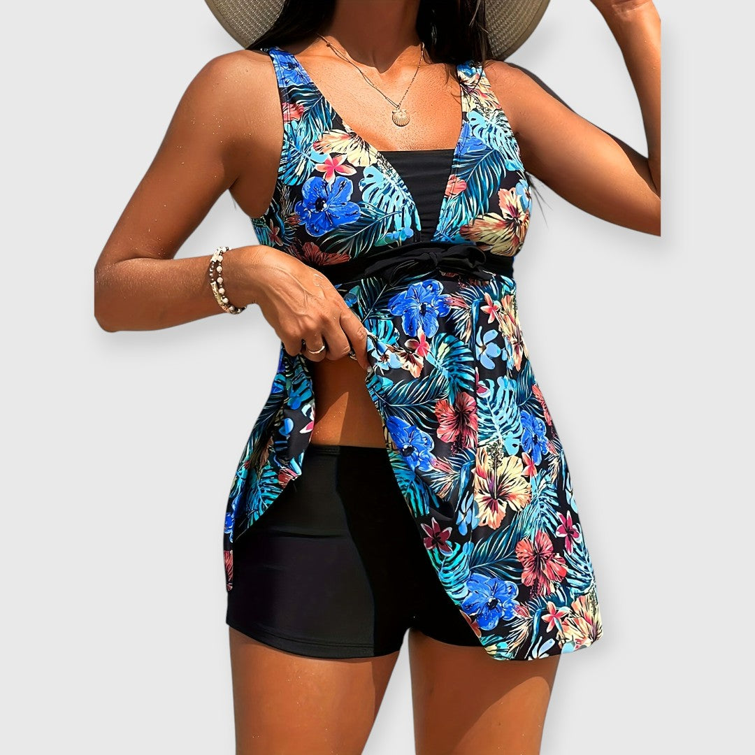 Meraya – Eleganter Blumen-Tankini mit Figurspiel