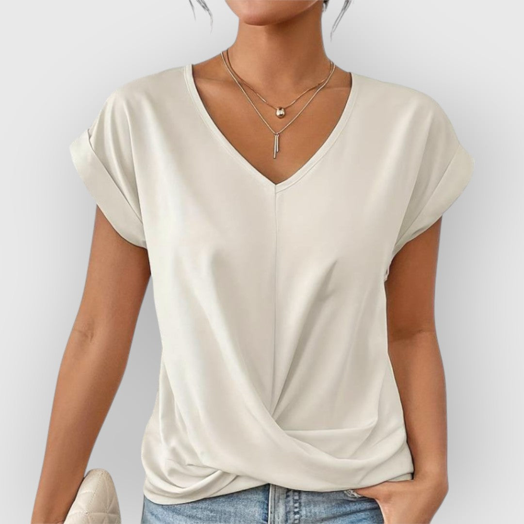 Olivia – Feminines Top mit V-Ausschnitt