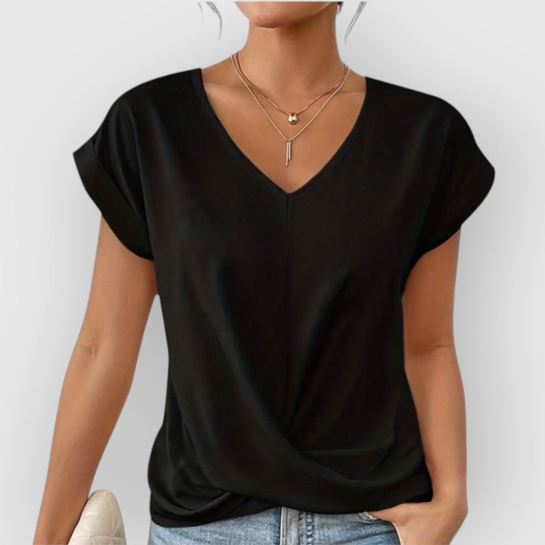 Olivia – Feminines Top mit V-Ausschnitt