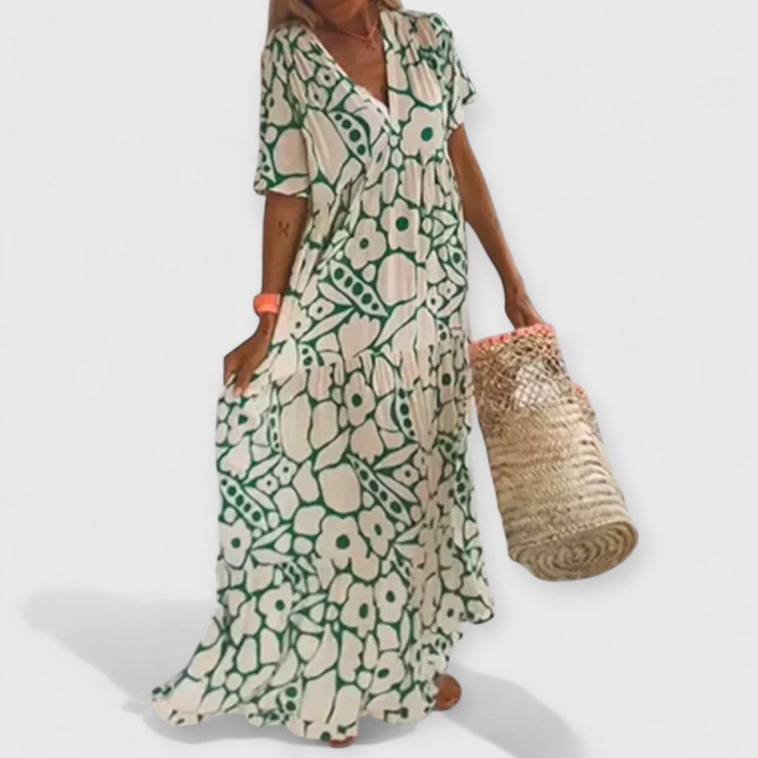 Christine - Sommerkleid Premium Blumenmuster