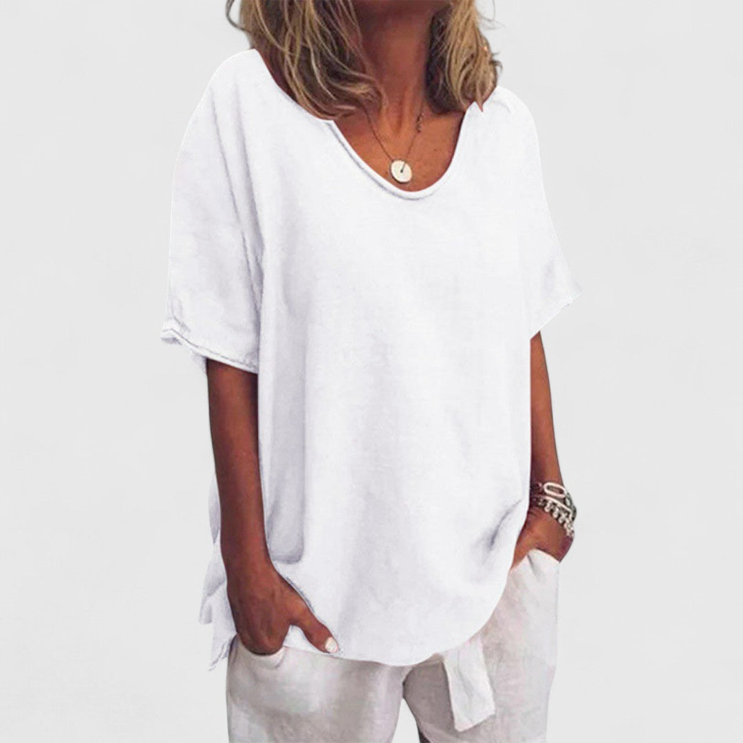 Lena – Feminines Shirt mit V-Ausschnitt