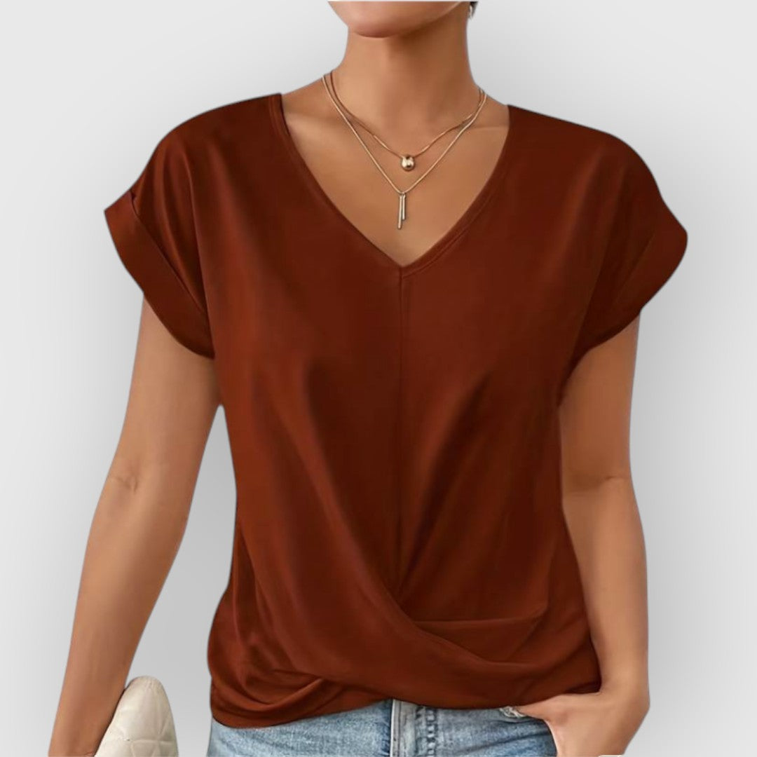 Olivia – Feminines Top mit V-Ausschnitt