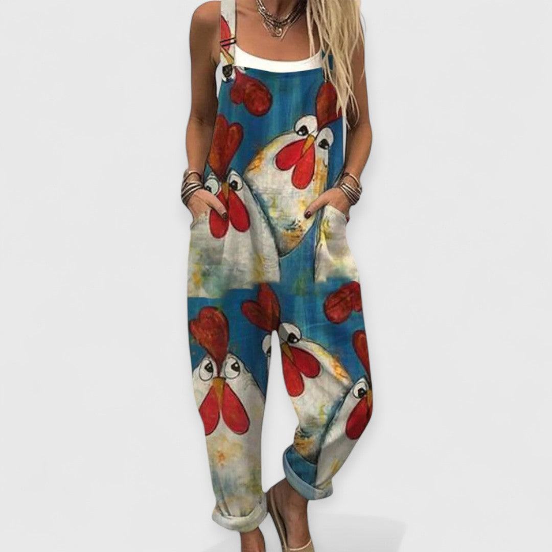 Alice - Vintage Weitbeiniger Jumpsuit