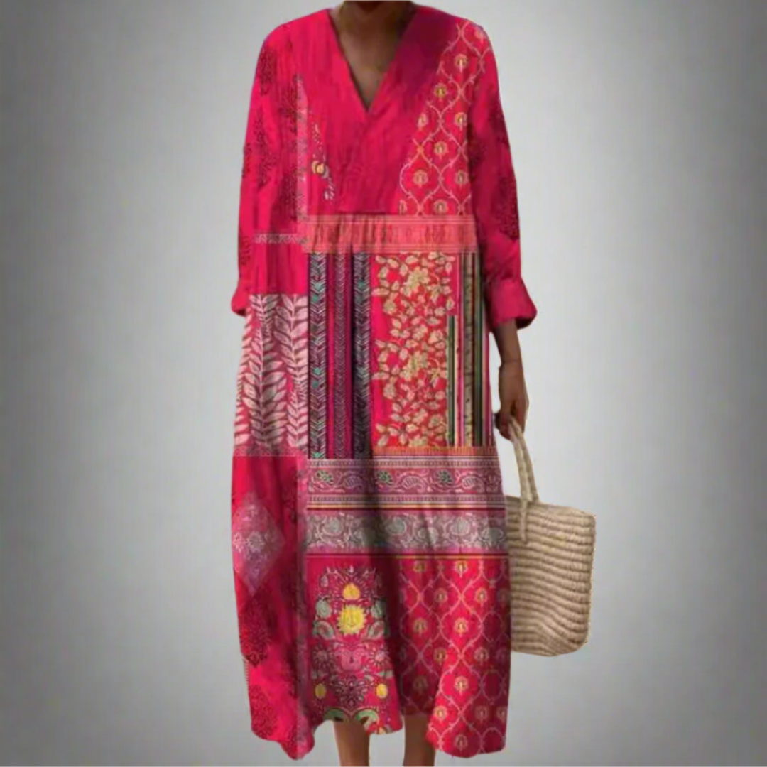 Frances - Elegantes geometrisches Kleid