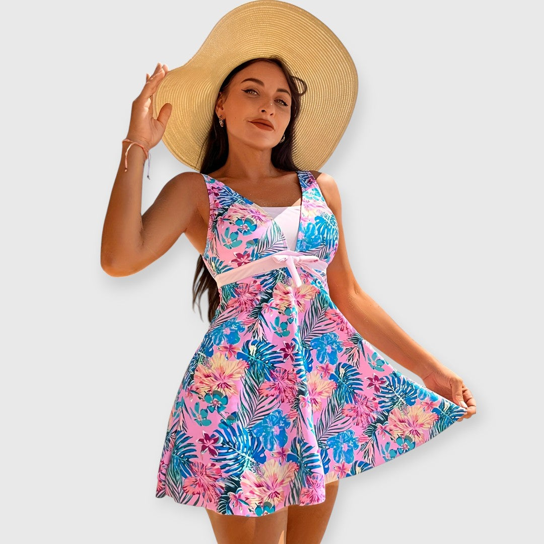 Meraya – Eleganter Blumen-Tankini mit Figurspiel