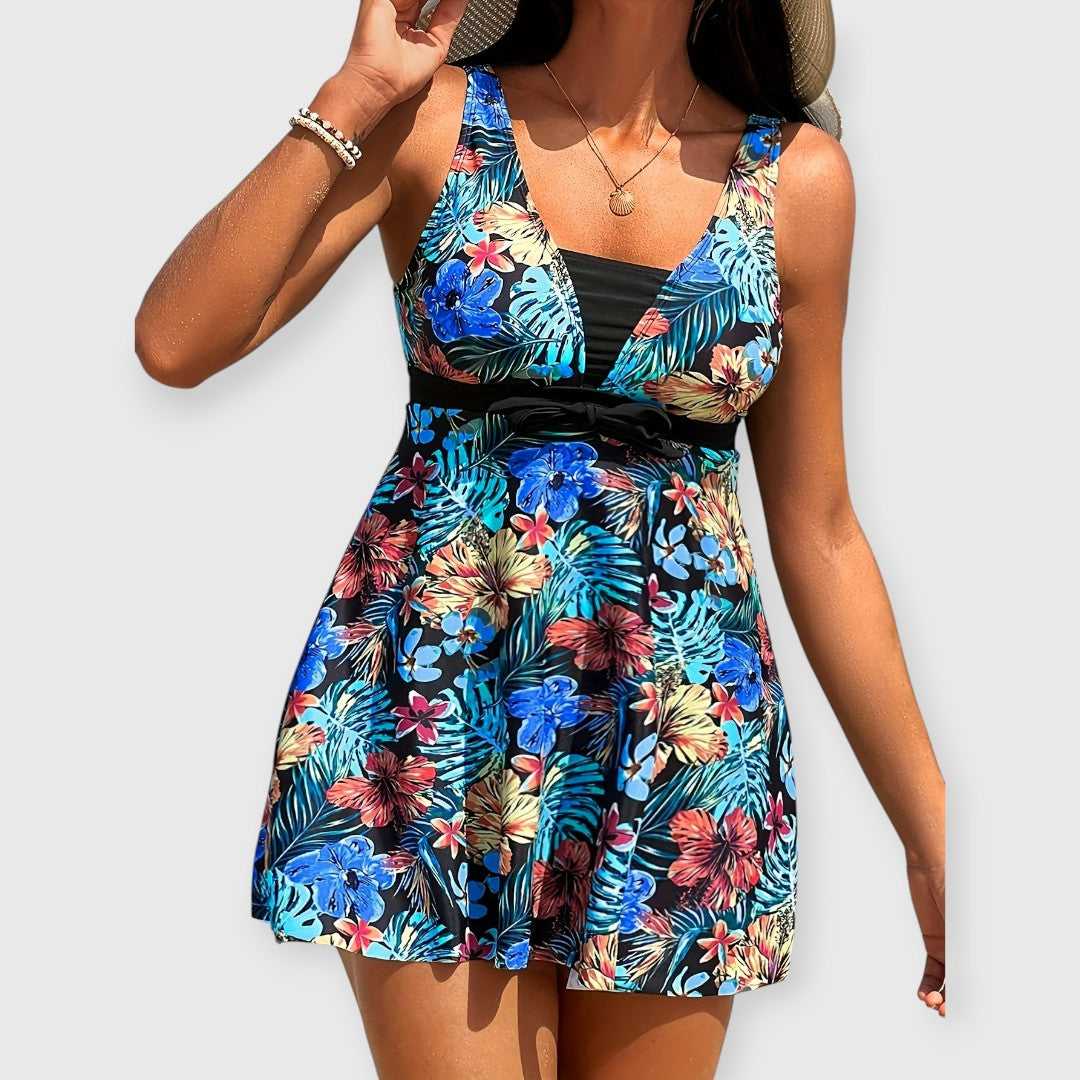 Meraya – Eleganter Blumen-Tankini mit Figurspiel