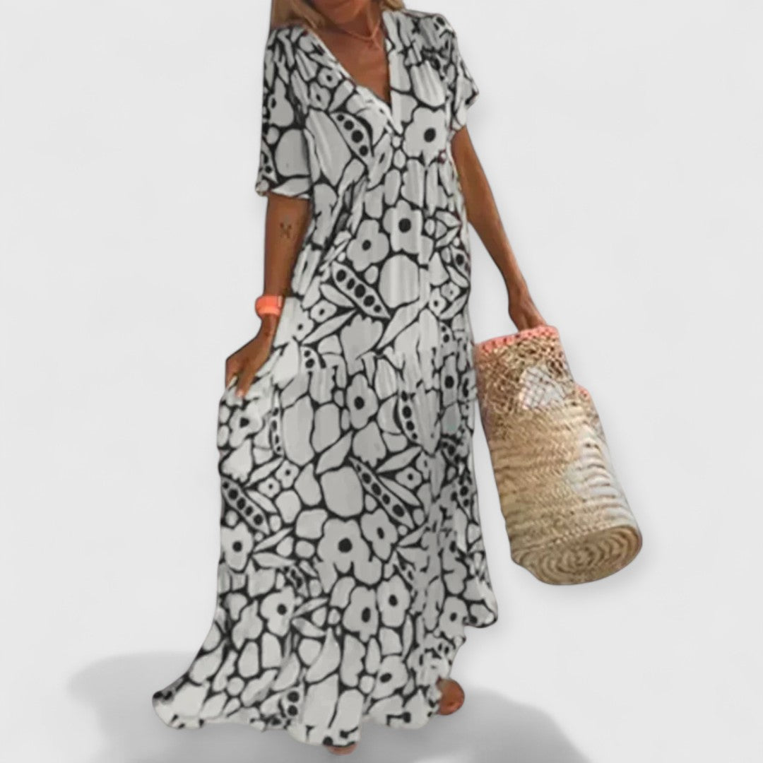 Christine - Sommerkleid Premium Blumenmuster