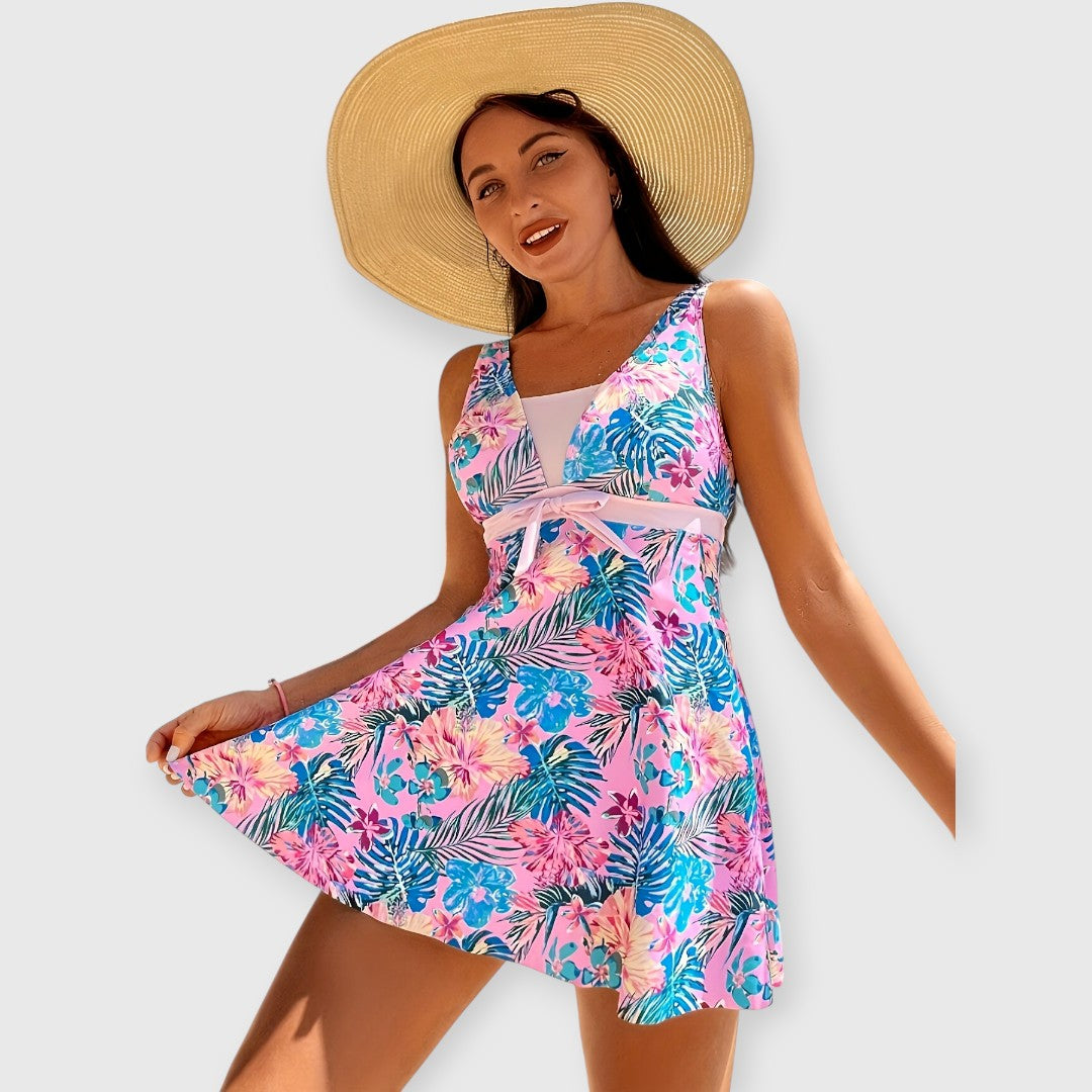 Meraya – Eleganter Blumen-Tankini mit Figurspiel