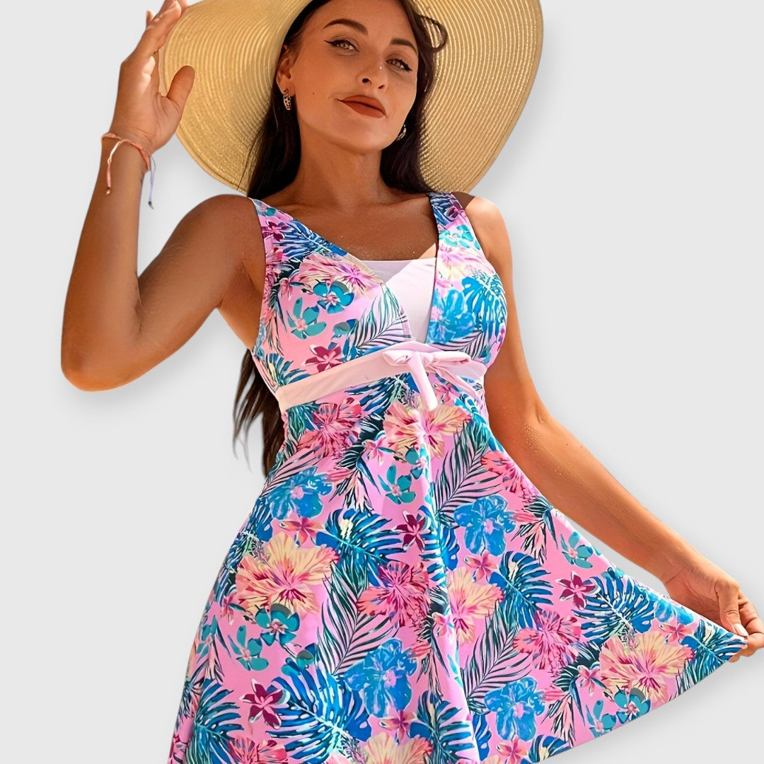 Meraya – Eleganter Blumen-Tankini mit Figurspiel