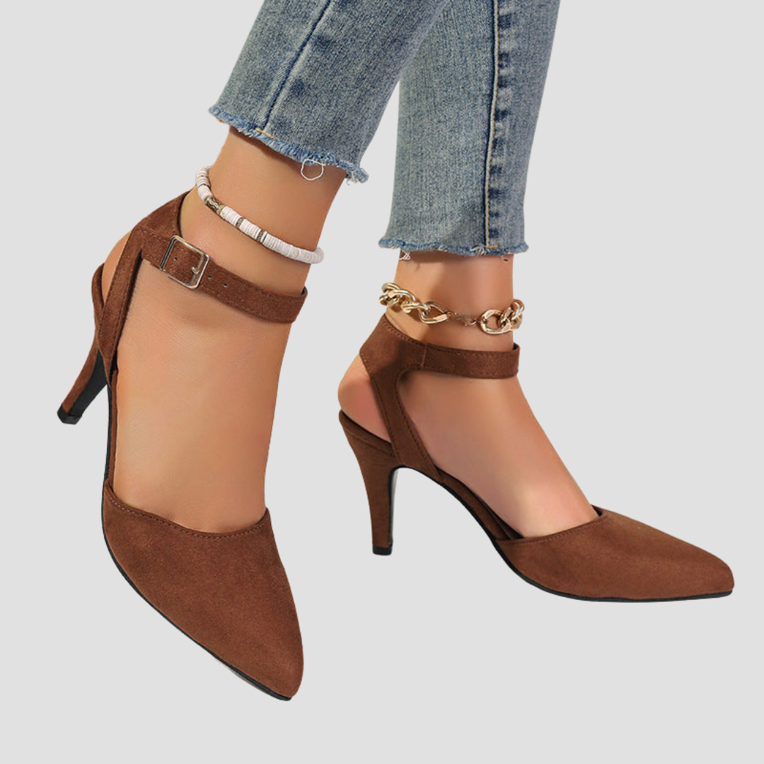 Nicole - Orthopädische Komfort-Heels mit Doppelriemen